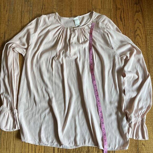 H & M Bohemian Long Sleeve Blouse Size 6 - Picture 8 of 11